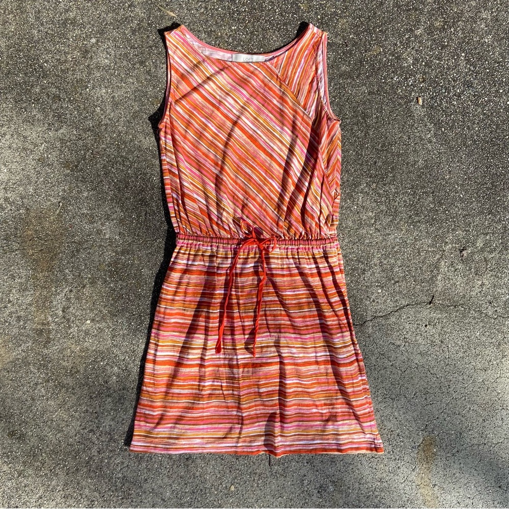 Orange Striped Dress